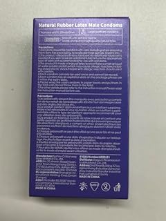 Preservativi con rilievi e venature -Protuberanze stimolanti, doppio piacere，Massaggio a rilievo, nuova esperienza, Grandi nervature in rilievo, lati paralleli con serbatoio (stimolante +++) (8 pezzi)