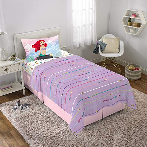 Disney Princess Ariel Kids Bedding Super Soft Microfiber Sheet Set, Twin, "Official" Disney Product By Franco #TOP1