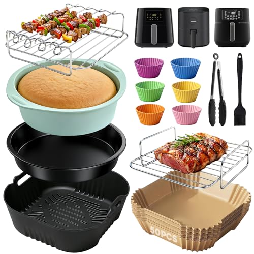 Silikonform Heißluftfritteuse für Philips Airfryer XL 6 2L HD9270/90 Airfryer Silikonform Set für Philips XXL 7 2L HD9285/90 Heißluftfritteuse Zubehör Air fryer Zubehör für COSORI 4 7L. BPA-frei