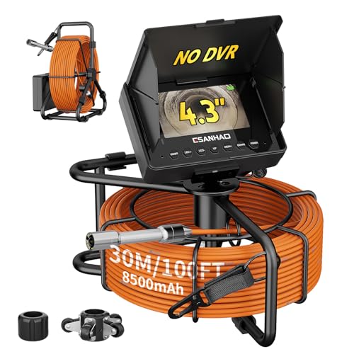 Sewer Camera 100FT/30M Pipe Inspection Borescope...