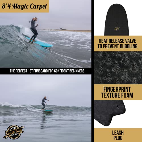 South Bay Board Co. - 4'10 / 5'5 / 6' / 6'8 / 7'7 / 8'4 / 9'6 Hybrid Surfboards - Shortboard & Longboard - Wax-Free Soft-Top Surfboard + Hard Epoxy Bottom Deck - Patented Heat Damage Prevention System #TOP2
