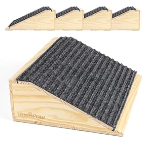 Dog Ramp for Stairs, Non-Slip Dog Stairs, Low-Angled Pet Ramps for Small Dogs and Cats, Medium Dogs, Step and Stair Assist for Injured and Older Pet, 4 Pack