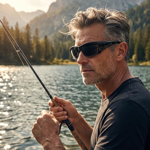 Image of SIPHEW Mirrored Sunglasses Polarized Fit Over Glasses for Men&Women