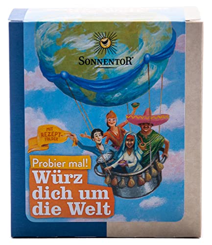 Foto von Sonnentor Probier mal! Würz dich um die Welt 10 Einzelgewürze á 5g, 1er Pack (1 x 50 g) - Bio