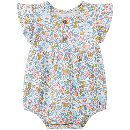 Image of pureborn Baby Girls Boys Bodysuit Super Soft Cotton Romper 0-24 Months