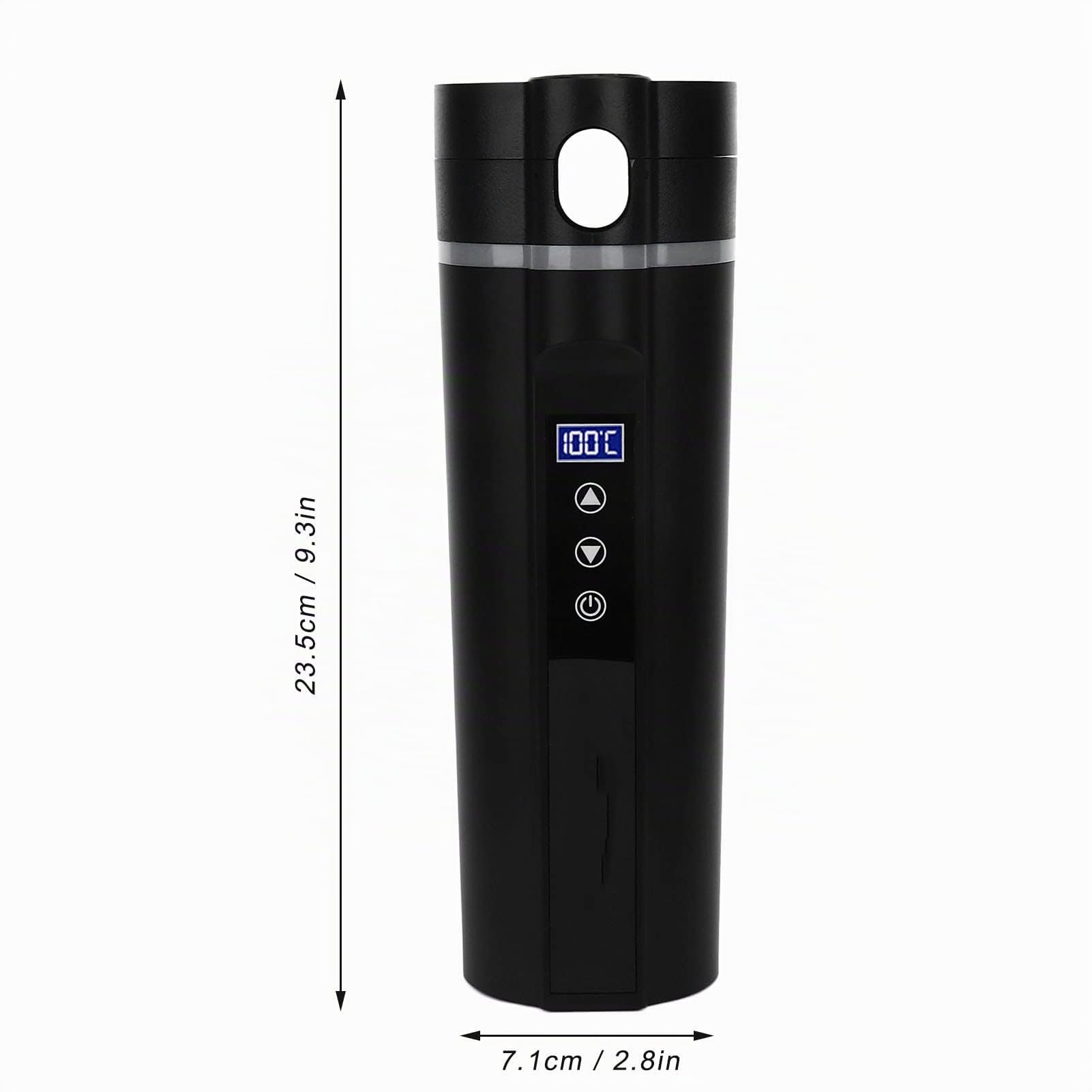 Smart Travel Kaffeebecher, Elektrisch Beheizter Reisebecher,450ml Intelligente Temperaturkontrolle Geräuscharm Auto beheizten Becher für Reisen Camping Kochen Heizung