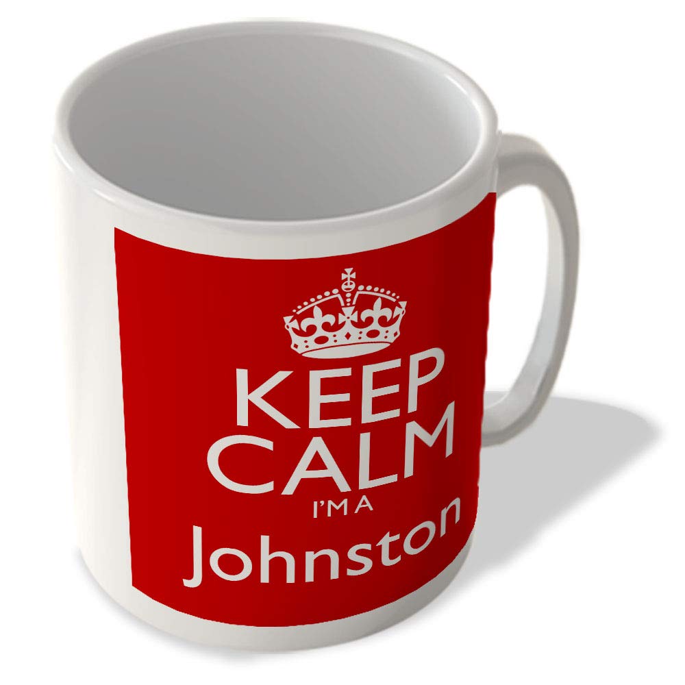 Mcmug White - Keep Calm I'm A Johnston - Mug, Ceramic, 11Fl.oz.