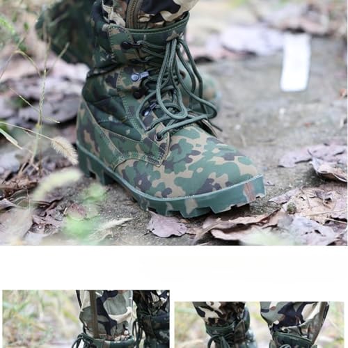 Men's High Top Lace Up Work Military Tactical Boots Non-Slip Rubber Outsole Wear Resistance Lightweight Combat Boots For Outdoor Trekking Commando Army Desert Jungle Backpacking3