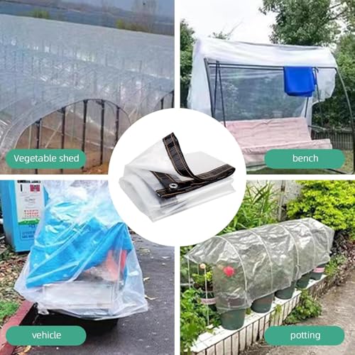 Bâche en PVC imperméable transparente de 0.5mm pour l'aménagement extérieur - 8