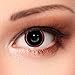 Produktbild Designlenses, farbige schwarze Zombie Kontaktlinsen mit rotem Ring für Halloween Hexen Kostüm ohne Sehstärke,"Hellraiser", 2 Stück