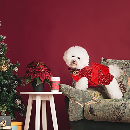 Dog Clothes For Small Dogs Girl Puppy Skirt Dogs Dress Princess Gauze Dress, Pet Clothes Holiday Festival Puppy Outfits Pet Apparel (X-Small Bust 11.02") #TOP1