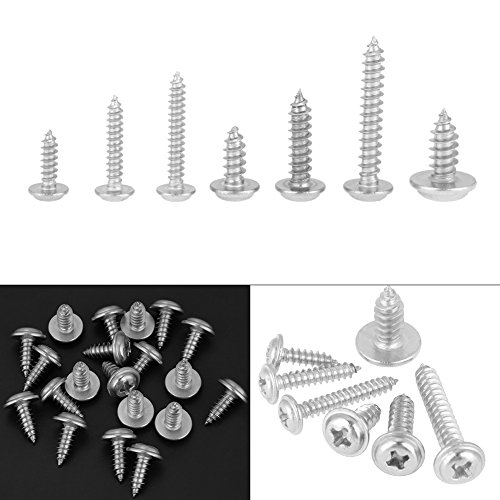 Tornillos autoperforantes Pan 220 pcs acero inoxidable miniatura 4