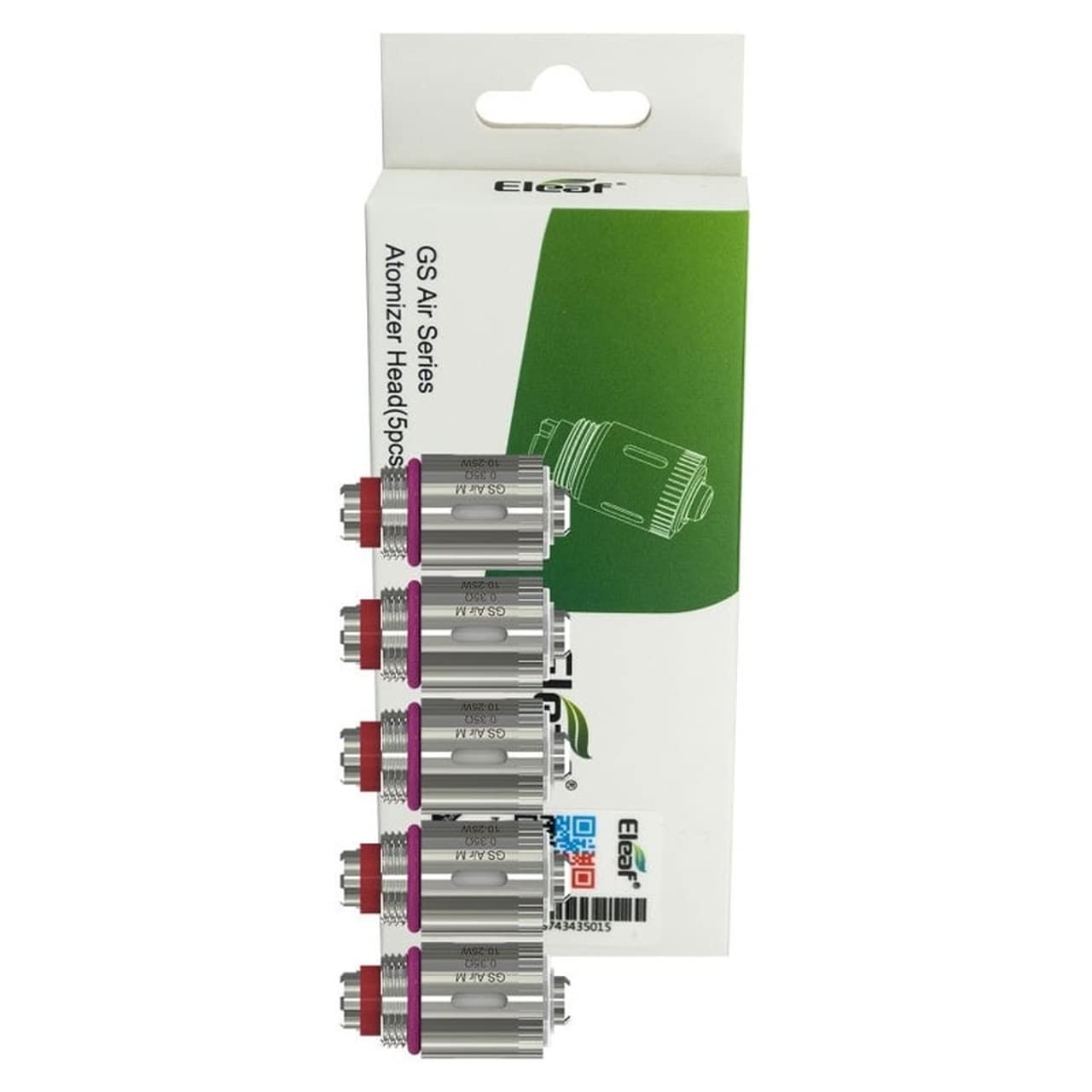 Eleaf GS Air M Mesh Coils 0.35ohm (10-25W) Pack of 5 No Nicotine