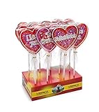 Piruletas grandes en forma de corazón con diferentes mensajes ("Te quiero", "I love you" o "Felicidades")