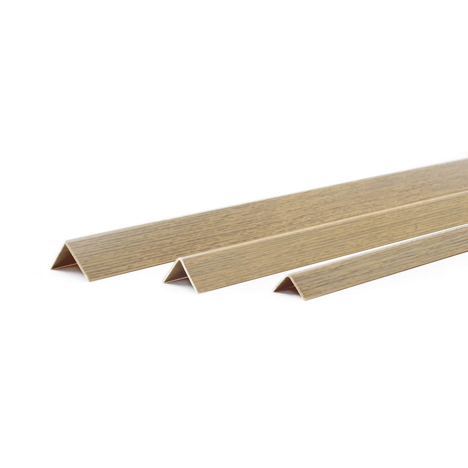 DQ-PP Profilo angolare dimensioni: 15 x 15 mm, lunghezza: 10 m (5 x 2 m), colore: rovere, materiale: PVC, listello in plastica, paraspigoli esterni da parete, profilo in plastica
