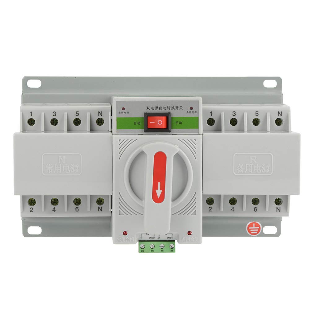 Commutateur de transfert automatique 220V 63A 4P pour disjoncteur double puissance