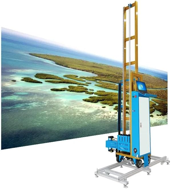 Vertical Remote Control Wall Painting Machine Outdoor Indoor 3D Background Wall Printer