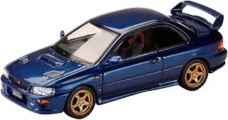 HJ64 1/64 スバル インプレッサ PURE SPORTS COUPE WRX type R STi Version (GC8) VWR Type フロントバンパー グランブルーマイカ 完成品 HJ641079JDB
