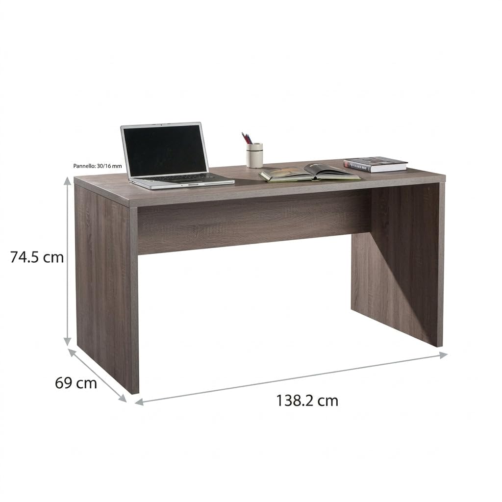 HEMAX Scrivania da Ufficio e Studio in Legno Truciolare – K51104 | Spessore 30/16mm, Tavolo da Lavoro per Computer e Postazione PC, Design Moderno per Camera da Letto e Smart Working