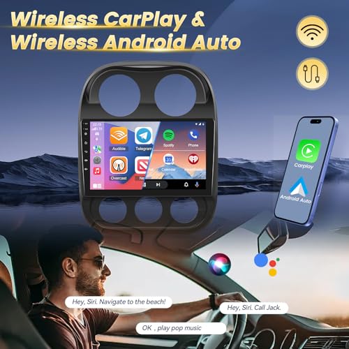 Radio Android EKAT 10.1 pulg para Jeep Compass Patriot miniatura 4