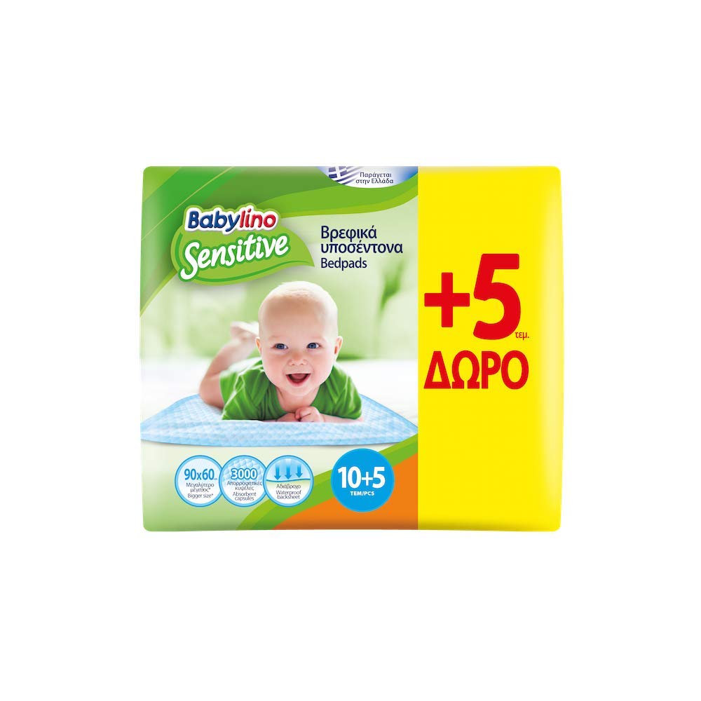Babylino Sensitive Schalttücher, 90 x 60 cm, extra saugfähig, 15 Stück