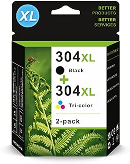 AIMINIE Remanufactured Ink Cartridge for HP 304XL Ink Cartridges, 304 Ink Combo Pack for HP Envy 5010 5020 5032 5030 5000 5055 DeskJet 3760 2600 2630 2632 2620 3762 2622 3750 Printer (Black Colour)