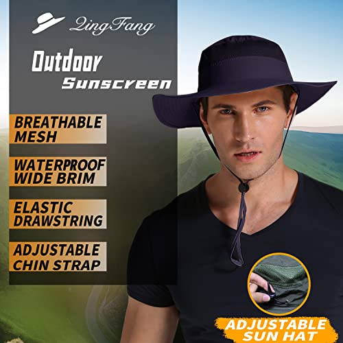 Wide Brim Sun Hat For Women And Men Summer Bucket Hats With Uv Protection Upf 50+ For Fishing Hiking Beach Hats Purple #TOP5