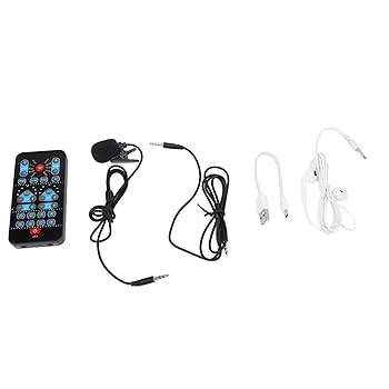 16-in-1リアルタイムボイスチェンジャーサウンドカード、ハンドヘルドマイク付 Amazon.co.jp: ボイスチェンジャー、Bluetoothポータブルボイス