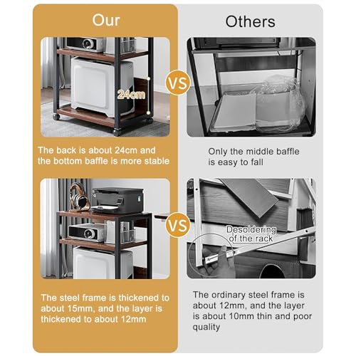 Evite Suelos Sucios con este Carrito Industrial para CPU e Impresora 6