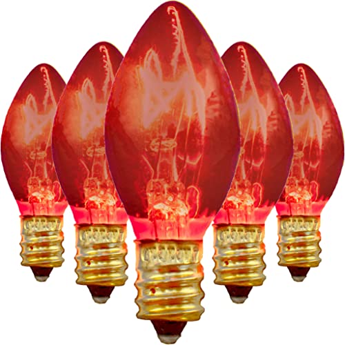 Set de 25 Luces C9 Naranja para Exterior 25FT Cordón miniatura 5