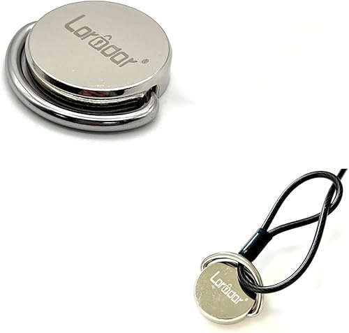 LORADAR Placa base de anclaje de seguridad de acero inoxidable, ganchos de anillo D de anclaje de montaje en escritorio para cerraduras de cable