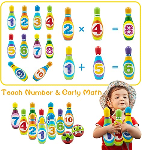 UNIQUE KIDS Bowling Set for Toddlers - Sports Toy Active Game for Birthday Party - Fun Eductional Games, Outside Games or Indoor Toy for Kids Gifts for 3 4 5 6 Year Olds Children Boys & Girls - Thumbnail 5