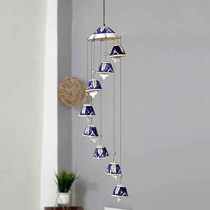 Incrizma Melodious Sound Ceramic Feng Shui Wind Chimes for Gift/Home Decor (Random Color)