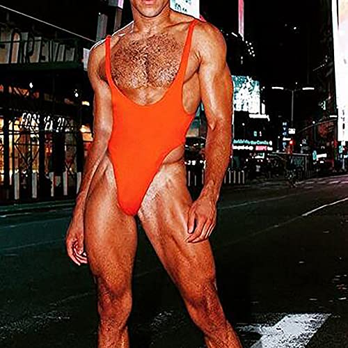 IBTOM CASTLE Men's Sexy Leotard Bodysuit Deep U Neck High Cut Backless Dance Wrestling Singlet Men Thongs Fitness Underwear3