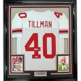 Framed Facsimile Autographed Pat Tillman 35x39 Arizona White Reprint Laser Auto Football Jersey