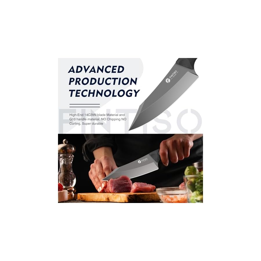 Kitchen-Knife-Premiun-14C28N-Steel-Viking-Knife-Japanese-Chef-Knife-with-G10-Handle-Boning-Knife-for-Meat-Cutting-for-Home-Outdoor-Best-Gift-Black Kitchen Knife Premiun 14C28N Steel Viking Knife, Japanese Chef Knife with G10 Handle, Boning Knife for Meat Cutting for Home, Outdoor, Best Gift (Black)