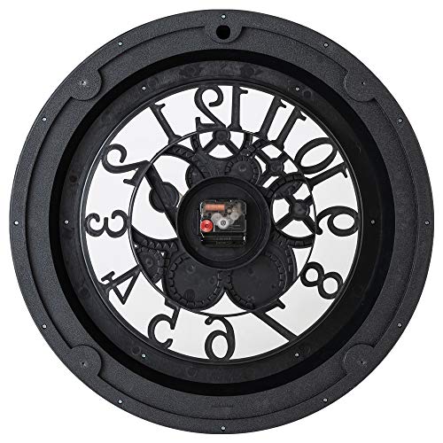 Pacific Bay Dortmund Large Decorative Light-Weight 20-Inch Wall Clock Silent, Non-Ticking, 3-D Aluminum Dial, Easy-To-Read, Quartz Battery Operated, Glass Face Cover #TOP6