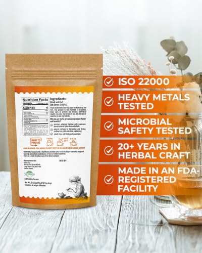 Image of 50 Bags Oatstraw Tea Oat Straw Herb Tea (Avena Sativa L.) - 50 Count 1.5g Bags Oat Straw Loose Leaf Herb Hierba De Paja De Avena