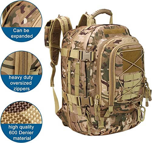 40 - 64 Liter Outdoor 3 Day Expandable Tactical Backpack Military Sport Camping Hiking Trekking Bag School Travel Gym Carrier #TOP7