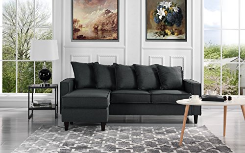 — tap a buy option to place the product in the cart and proceed with your order. modern linen fabric sectional sofa