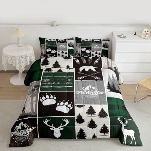 Feelyou Bear Wild Animal Comforter Set Full Size Kids Boys Bedding
