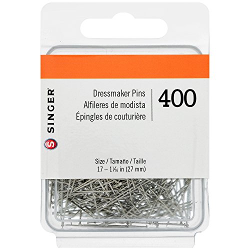 SINGER 00236 Silk Dressmaker Pins, Size 17, 400-Count