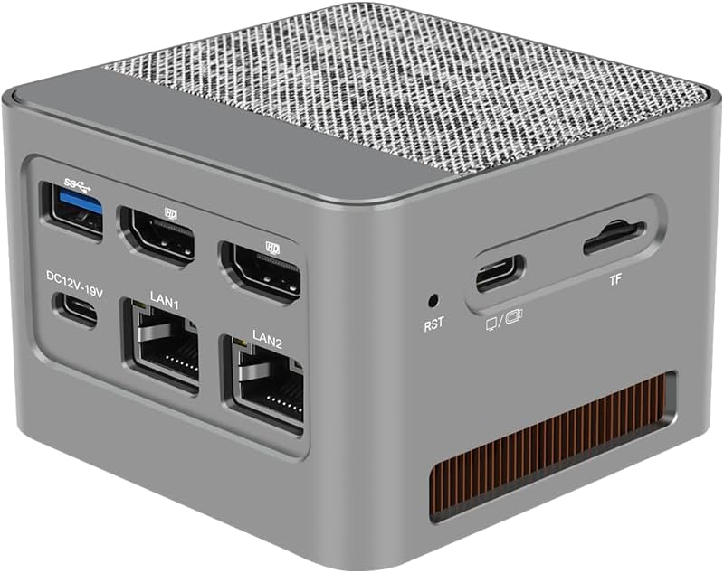 Miniatura 5 de DOTX Mini PC N100 (4C4T, hasta 3.4 GHz) Router suave LAN dual Mini host portátil con 8G LPDDR5 NO SSD, 2 tarjetas Intel i226-V 2.5G NIC, 3X USB 3.0,
