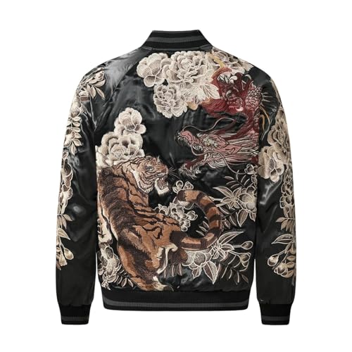 Veste de baseball brodée style chinois minimaliste vêtement tendance homme