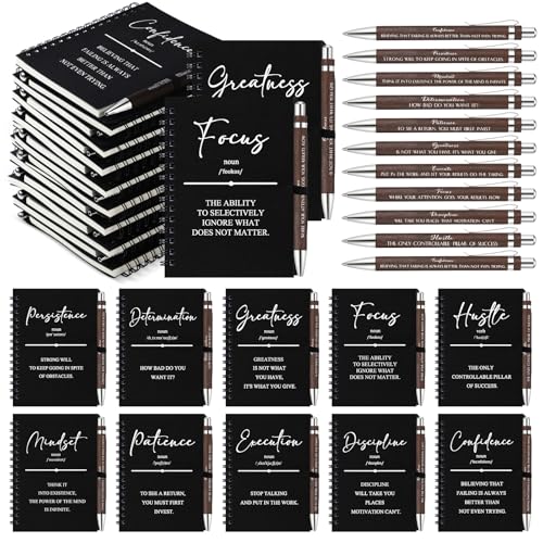 Carnets à spirale et stylos de motivation en cadeau de remerciement