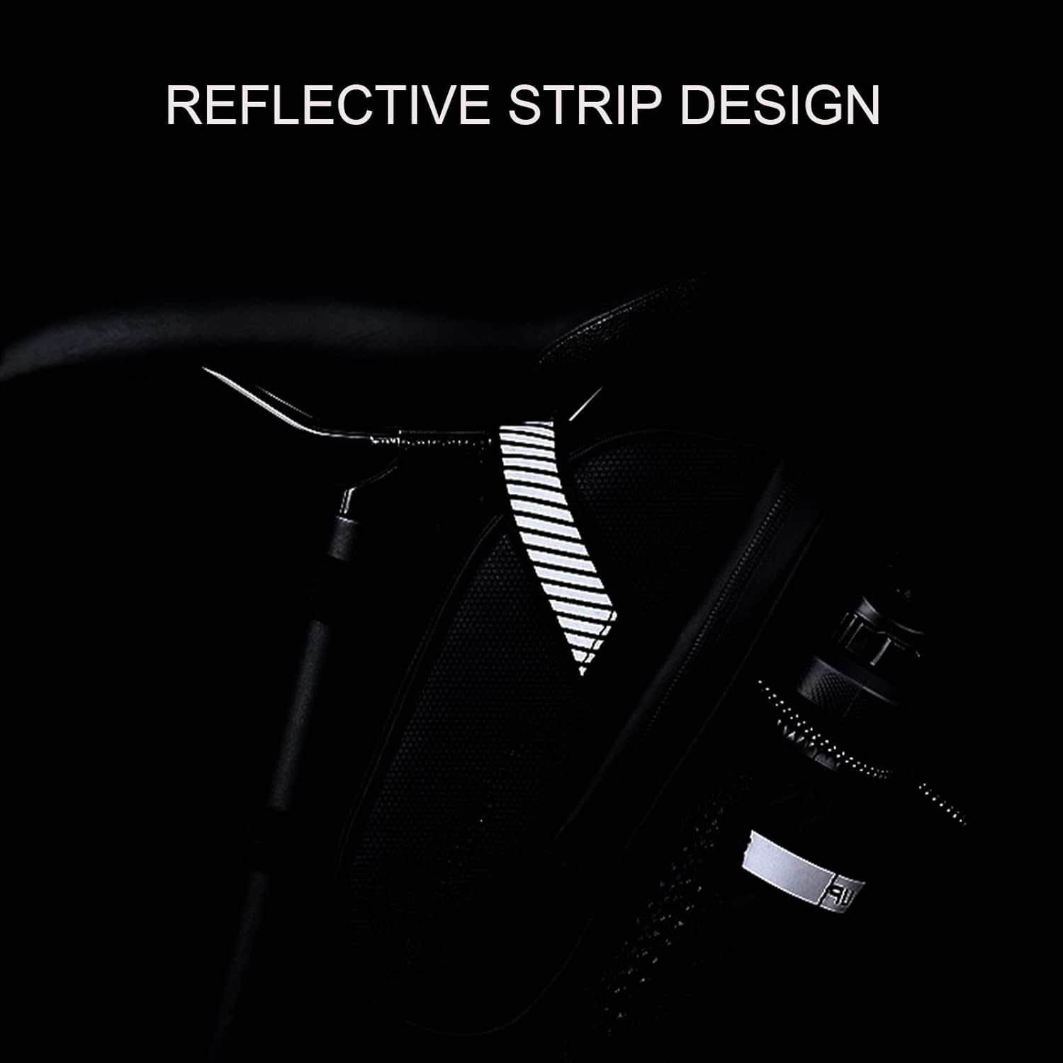 Cycling Rear Bag Waterproof Storage MTB Bike Bag Bicycle Pouch Reflective with Water Bottle Holder Bag (Without Bottle)