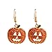 Produktbild Qinlee Halloween Ohrringe Strass Kürbis Ohrhänger Mode Ohrschmuck Bankette Festival Party Schmuck für Damen Mädchen (Orange)