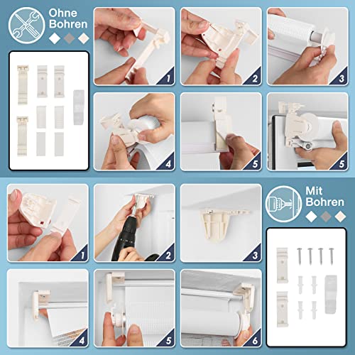 Grandekor Tende a Rullo per Interni Senza Forare