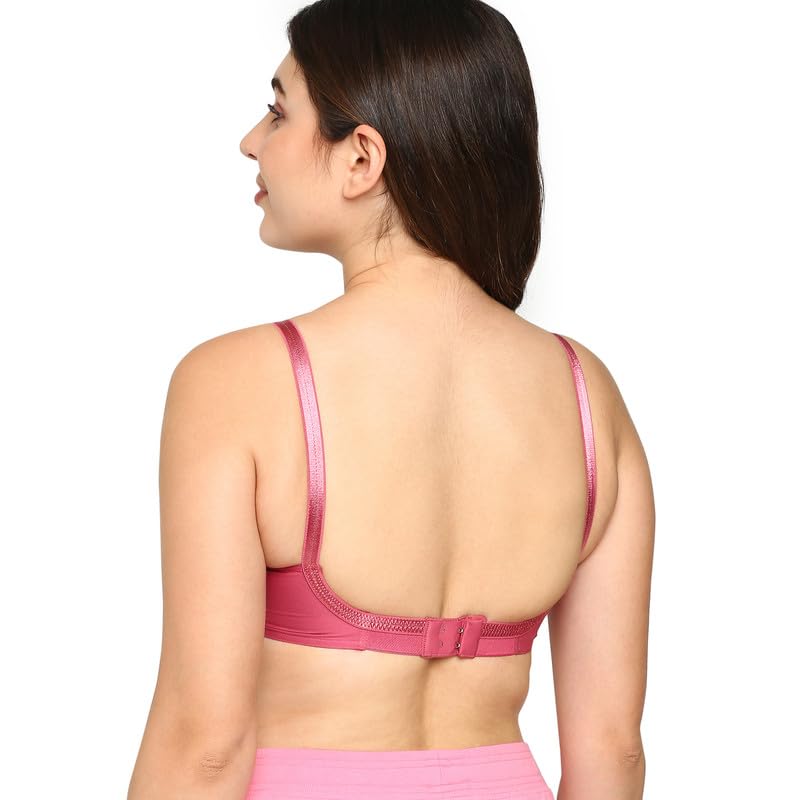 Image of BLOSSOM Priyasajini Women's Full Coverage 100% Woven Cotton Single Layer Round Stitch Non Padded Wirefree Conical Cup Everyday Bra