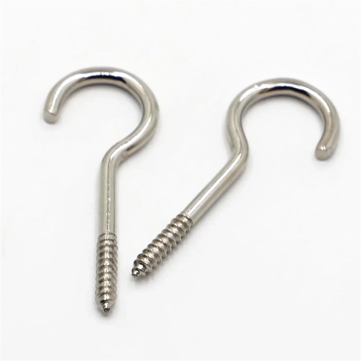 Eye Hooks Screw 400pc Nickel Plated Steel Light Hook Ring Question Mark Hooks Sheep Eye Hook Screws(No.14)
